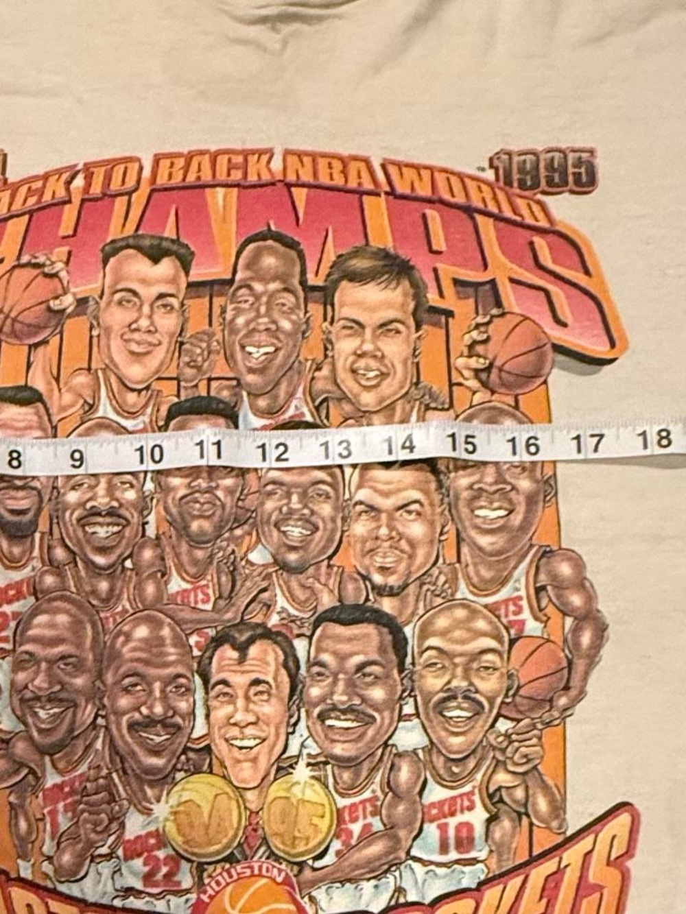 Houston Rockets Retro Graphic Tee - Cream - Picture 5 of 8